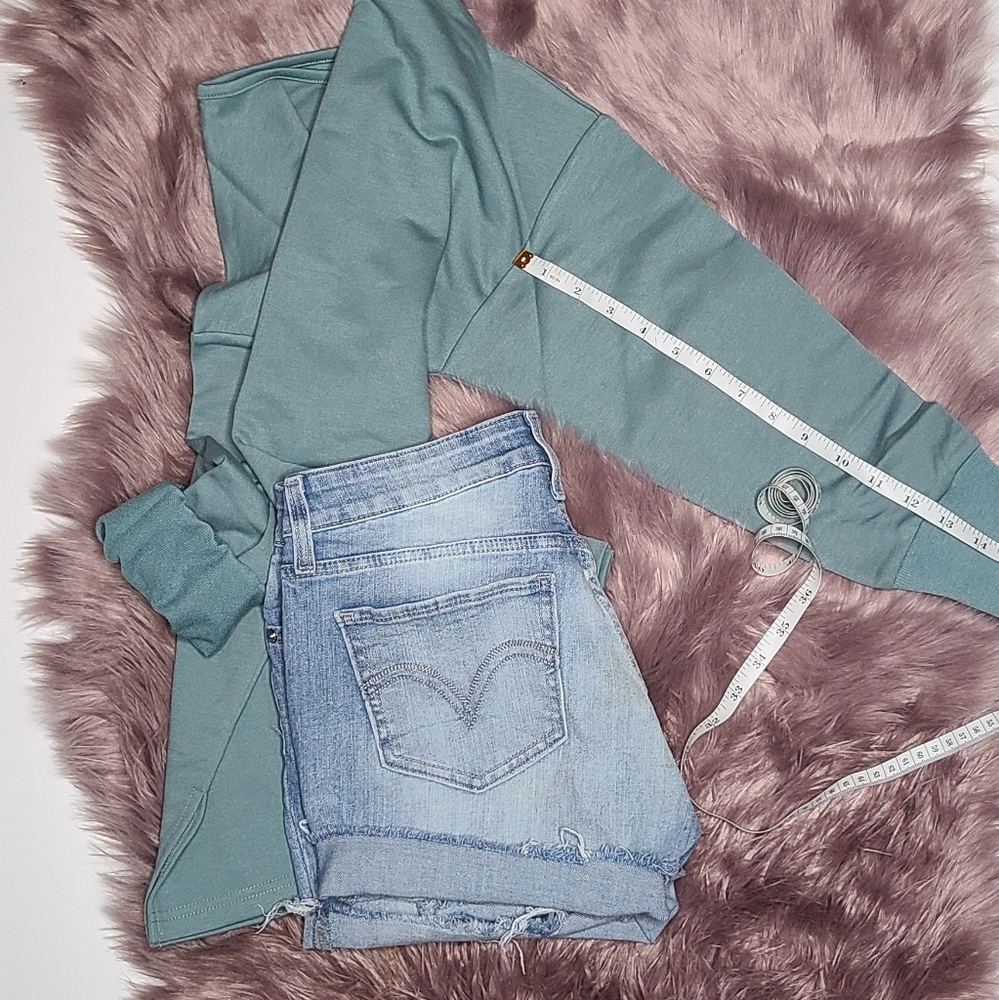 Mineral Blue Loose Fall Sweater - Picture 2 of 4